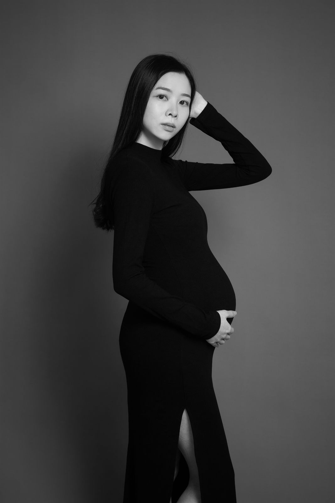 孕婦照 · 黑白風